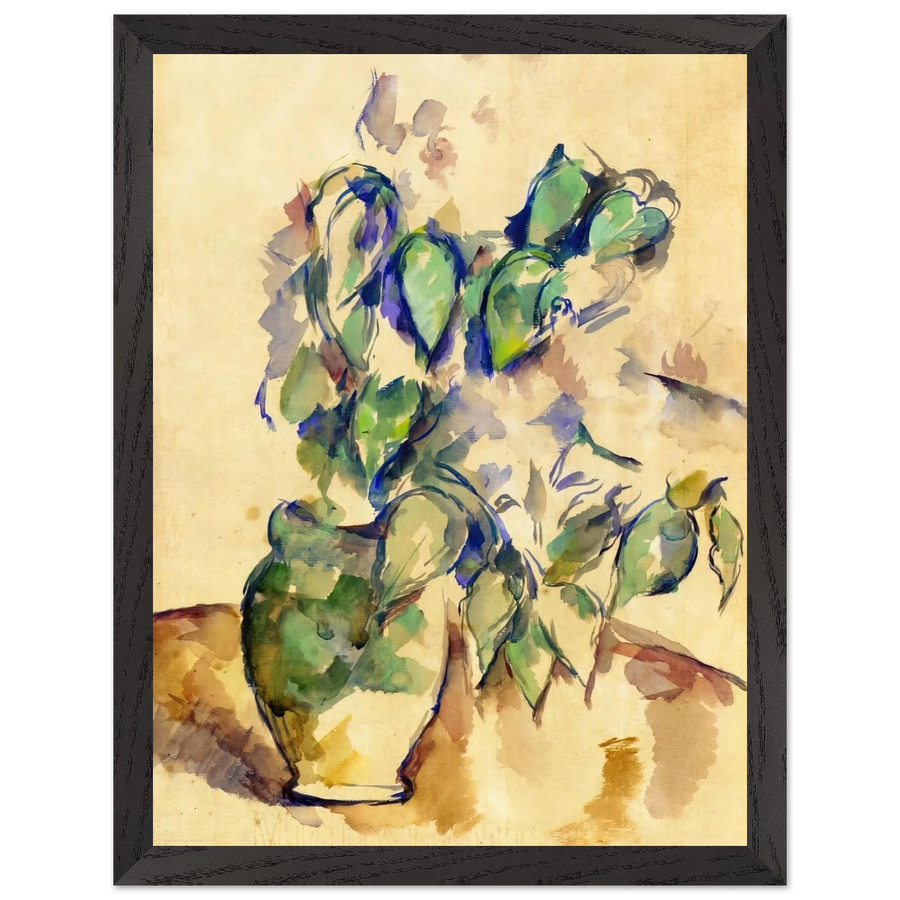 Leaves in a Green Pot by Paul Cézanne — Framed art print at Zephyeer