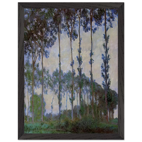 Poplars on the Banks of the River Epte, Overcast Weather by Claude Monet — Framed art print at Zephyeer