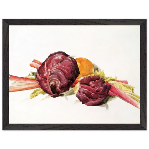 Red Cabbages, Rhubarb and Orange - 1929 by Charles Demuth — Framed art print at Zephyeer