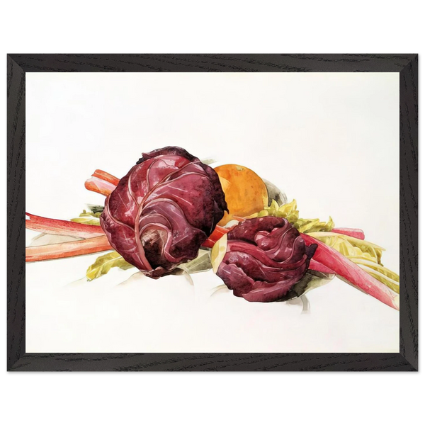 Red Cabbages, Rhubarb and Orange - 1929 by Charles Demuth — Framed art print at Zephyeer