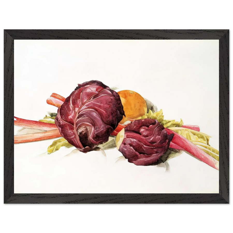 Red Cabbages, Rhubarb and Orange - 1929 by Charles Demuth — Framed art print at Zephyeer