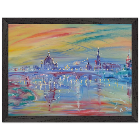 View of Rome and the Tiber by Konrad Zuse — Framed art print at Zephyeer