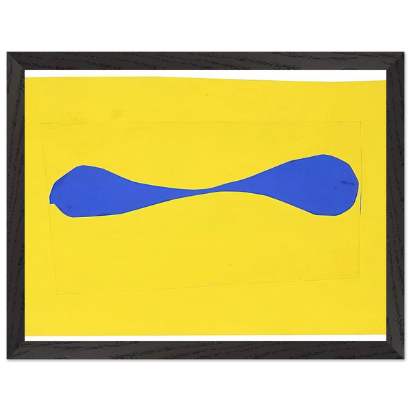 Blue Form on Yellow by Ellsworth Kelly — Framed art print at Zephyeer