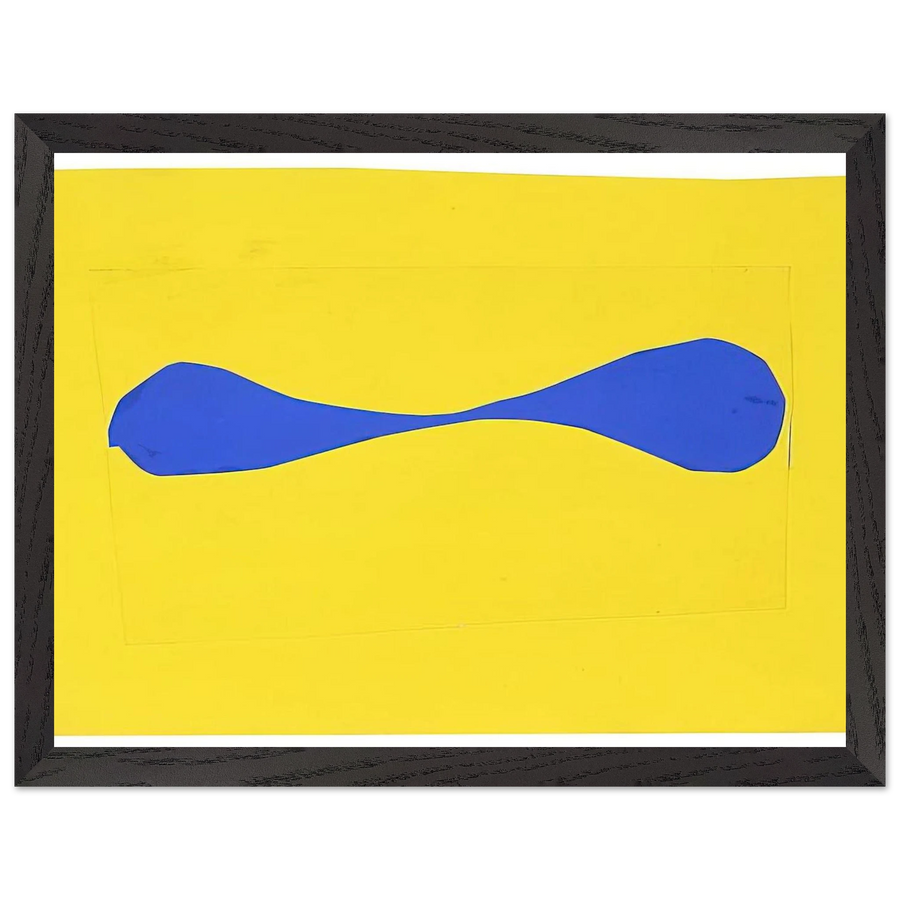 Blue Form on Yellow by Ellsworth Kelly — Framed art print at Zephyeer