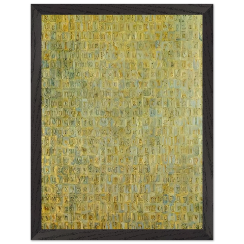 GREY ALPHABETS by Jasper Johns — Framed art print at Zephyeer
