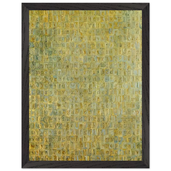 GREY ALPHABETS by Jasper Johns — Framed art print at Zephyeer