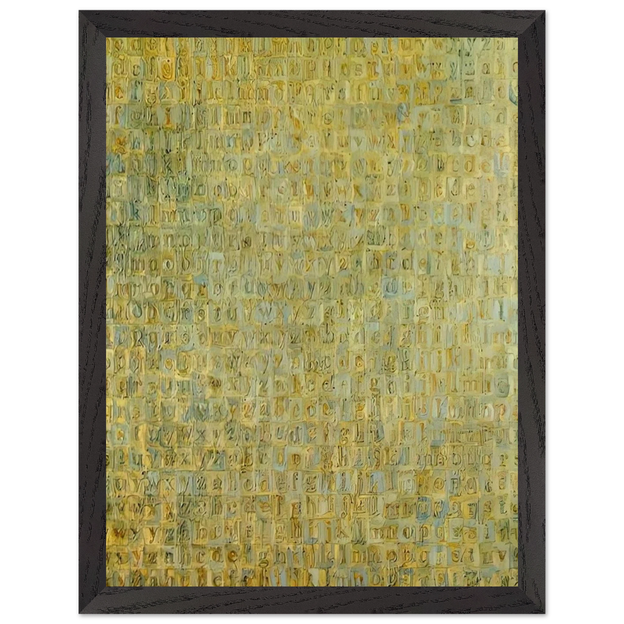GREY ALPHABETS by Jasper Johns — Framed art print at Zephyeer