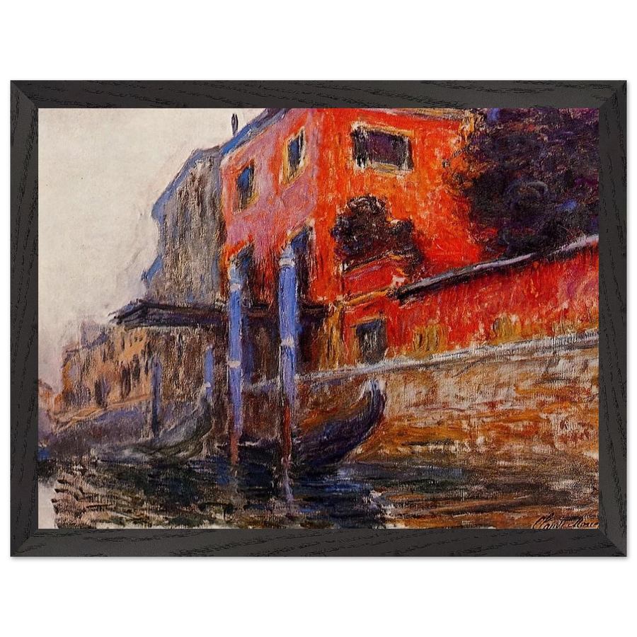 The Red House by Claude Monet — Framed art print at Zephyeer