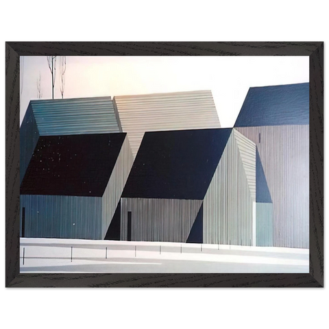 Barns by Eyvind Earle — Framed art print at Zephyeer