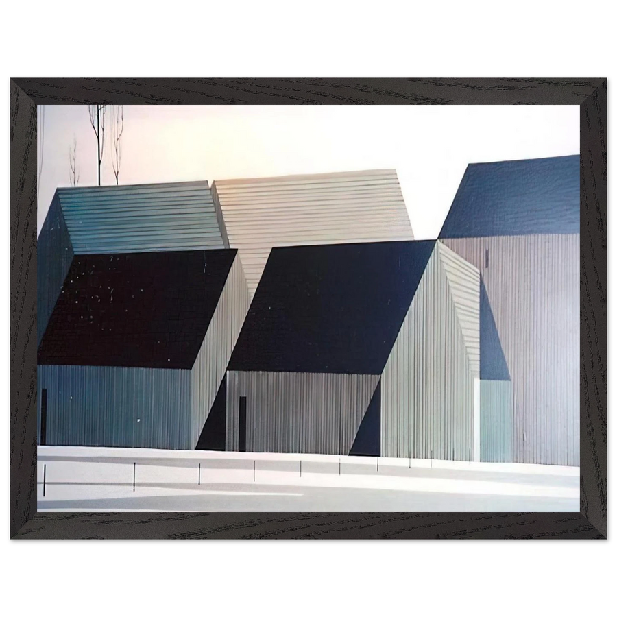 Barns by Eyvind Earle — Framed art print at Zephyeer