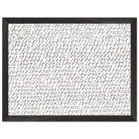 19651 - ∞, Detail - Conceptual Art by Roman Opalka — Framed art print at Zephyeer