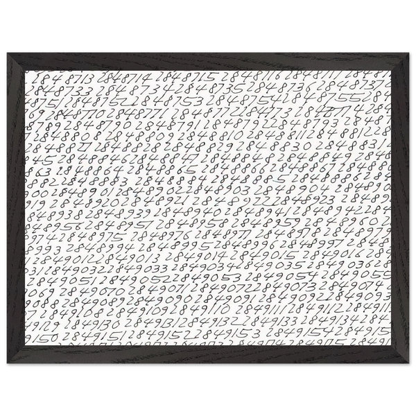 19651 - ∞, Detail - Conceptual Art by Roman Opalka — Framed art print at Zephyeer