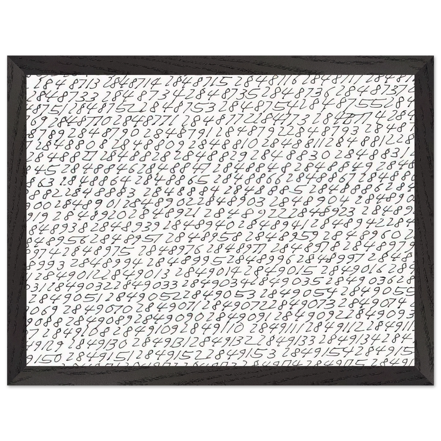 19651 - ∞, Detail - Conceptual Art by Roman Opalka — Framed art print at Zephyeer