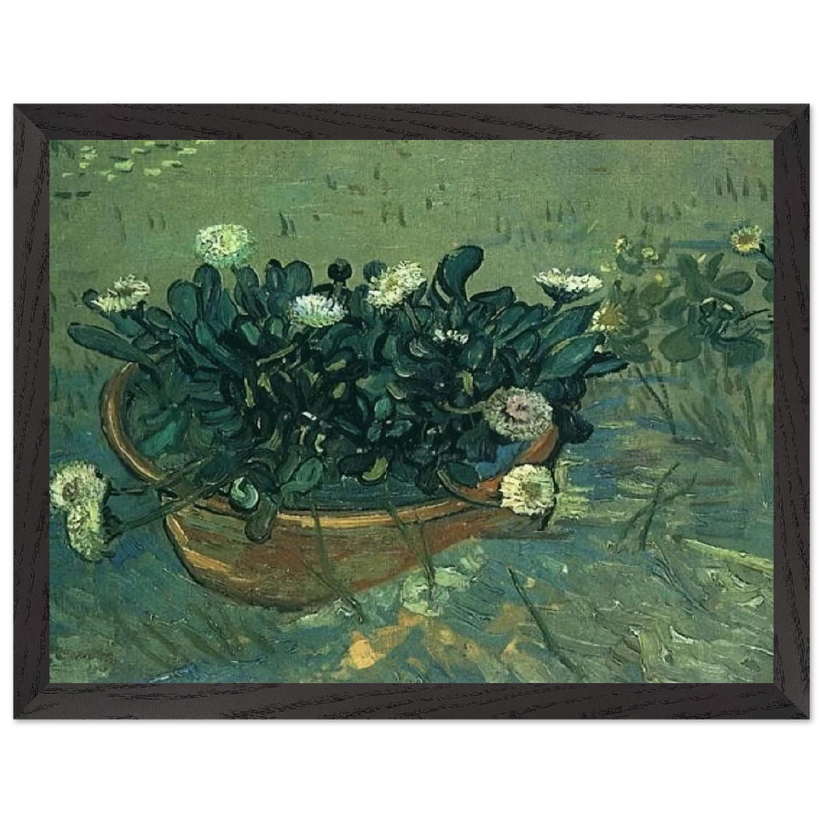 Still Life Bowl with Daisies by Vincent van Gogh — Framed art print at Zephyeer