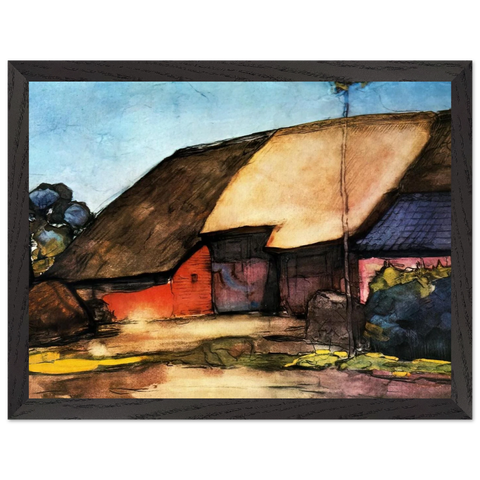Small farm on Nistelrode by Piet Mondrian — Framed art print at Zephyeer