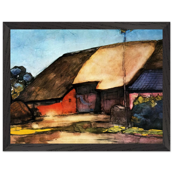 Small farm on Nistelrode by Piet Mondrian — Framed art print at Zephyeer