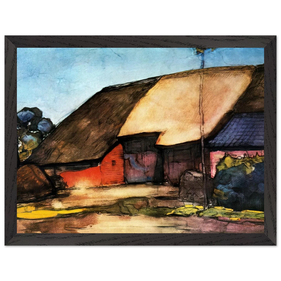 Small farm on Nistelrode by Piet Mondrian — Framed art print at Zephyeer