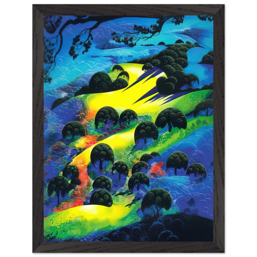 Fading Sunset Flame by Eyvind Earle — Framed art print at Zephyeer