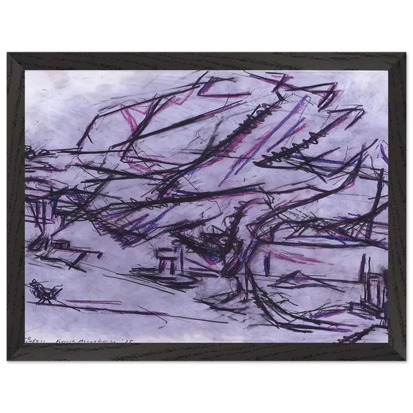 TREE AT TRETIRE by Frank Auerbach — Framed art print at Zephyeer
