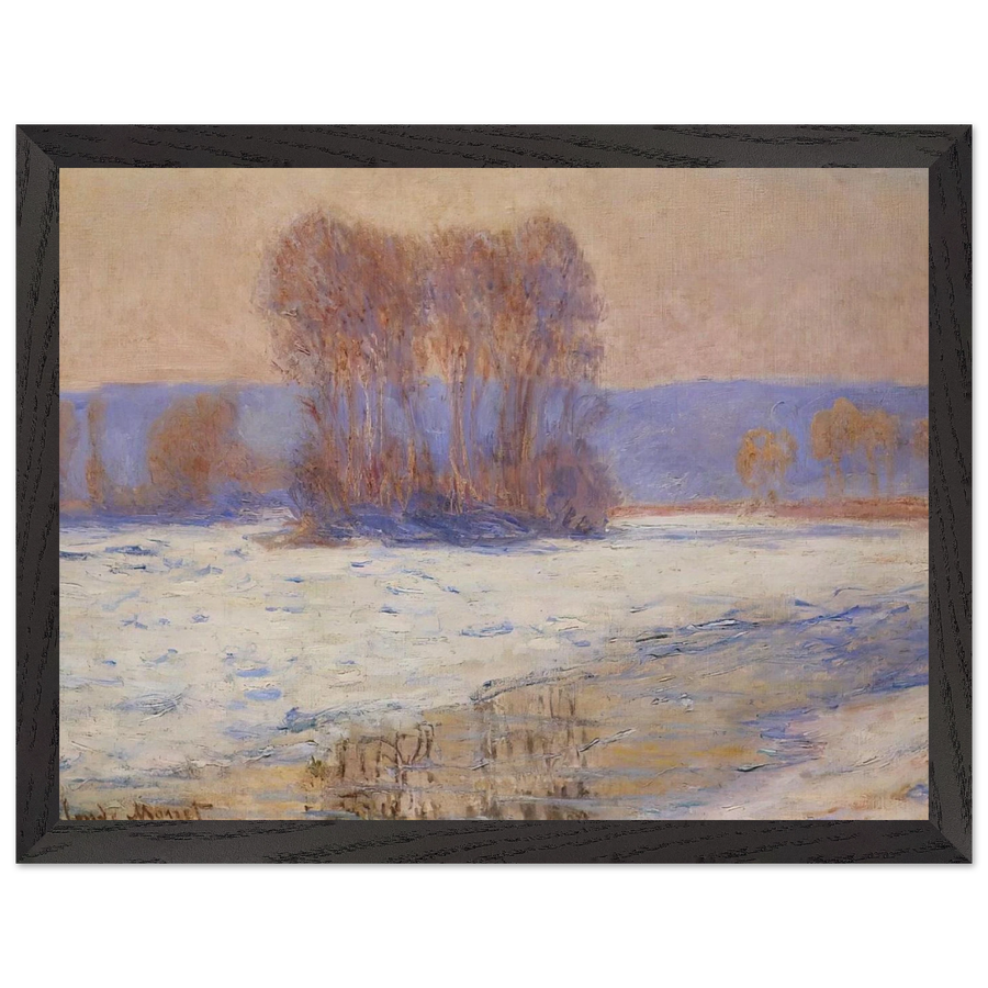 The Seine at Bennecourt, Winter by Claude Monet — Framed art print at Zephyeer