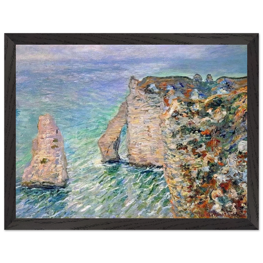 The Rock Needle and the Porte d'Aval by Claude Monet — Framed art print at Zephyeer