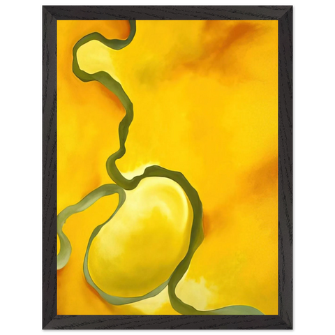 Green, Yellow and Orange by Georgia O'Keeffe — Framed art print at Zephyeer