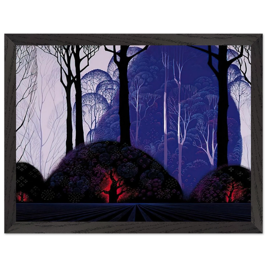 Purple Eucalyptus by Eyvind Earle — Framed art print at Zephyeer