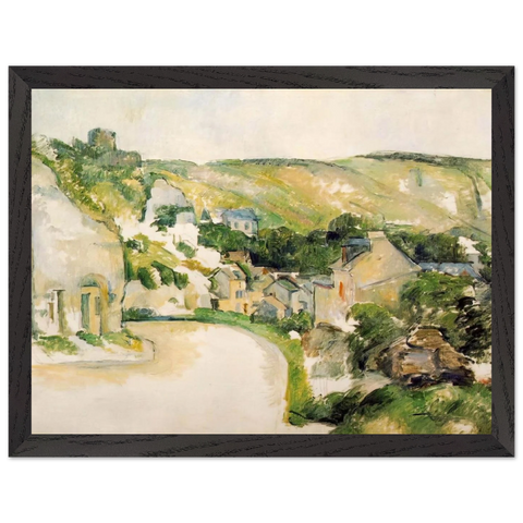 A Turn in the Road at La Roche-Guyon by Paul Cézanne — Framed art print at Zephyeer