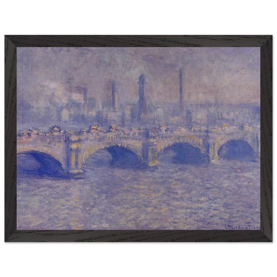 Waterloo Bridge, Sunlight Effect by Claude Monet — Framed art print at Zephyeer