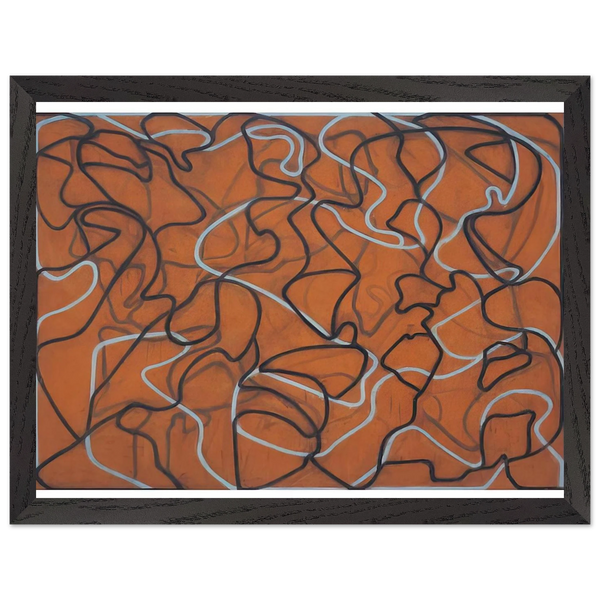 Red Ground Letter - 2010 by Brice Marden — Framed art print at Zephyeer