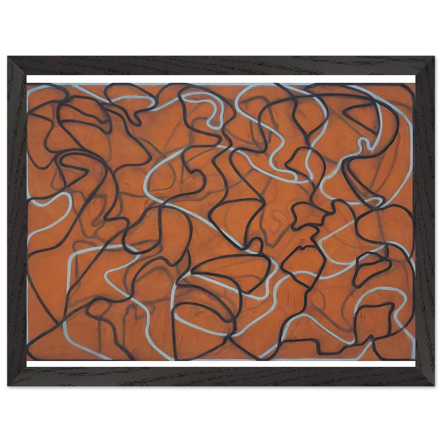 Red Ground Letter - 2010 by Brice Marden — Framed art print at Zephyeer