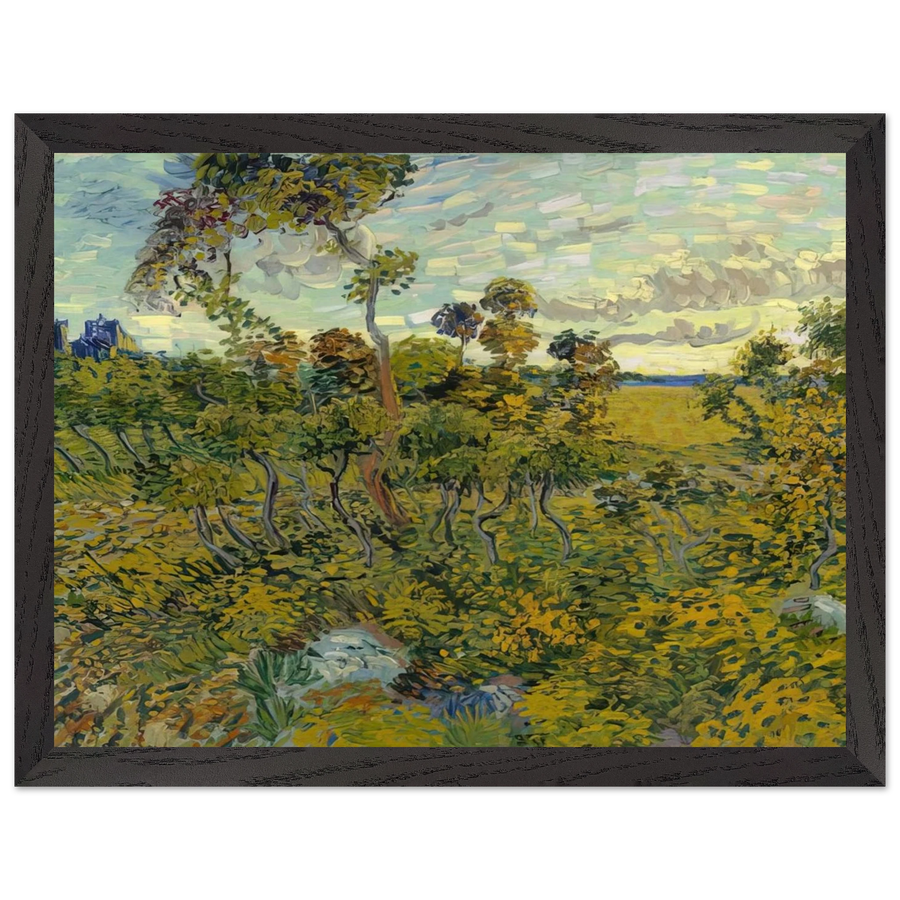 Sunset at Montmajour by Vincent van Gogh — Framed art print at Zephyeer