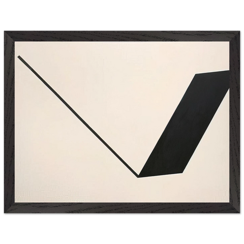 Big Space - Black Line - 1990 by Leon Polk Smith — Framed art print at Zephyeer