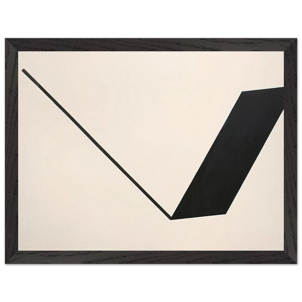 Big Space - Black Line - 1990 by Leon Polk Smith — Framed art print at Zephyeer