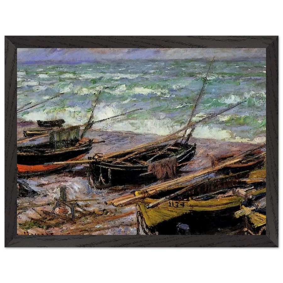 Fishing Boats by Claude Monet — Framed art print at Zephyeer