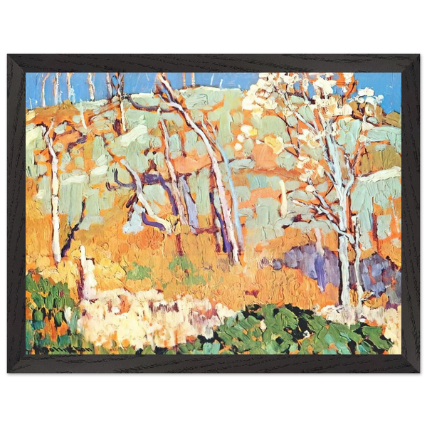 Patterned Hillside - 1918 by Frank Johnston — Framed art print at Zephyeer