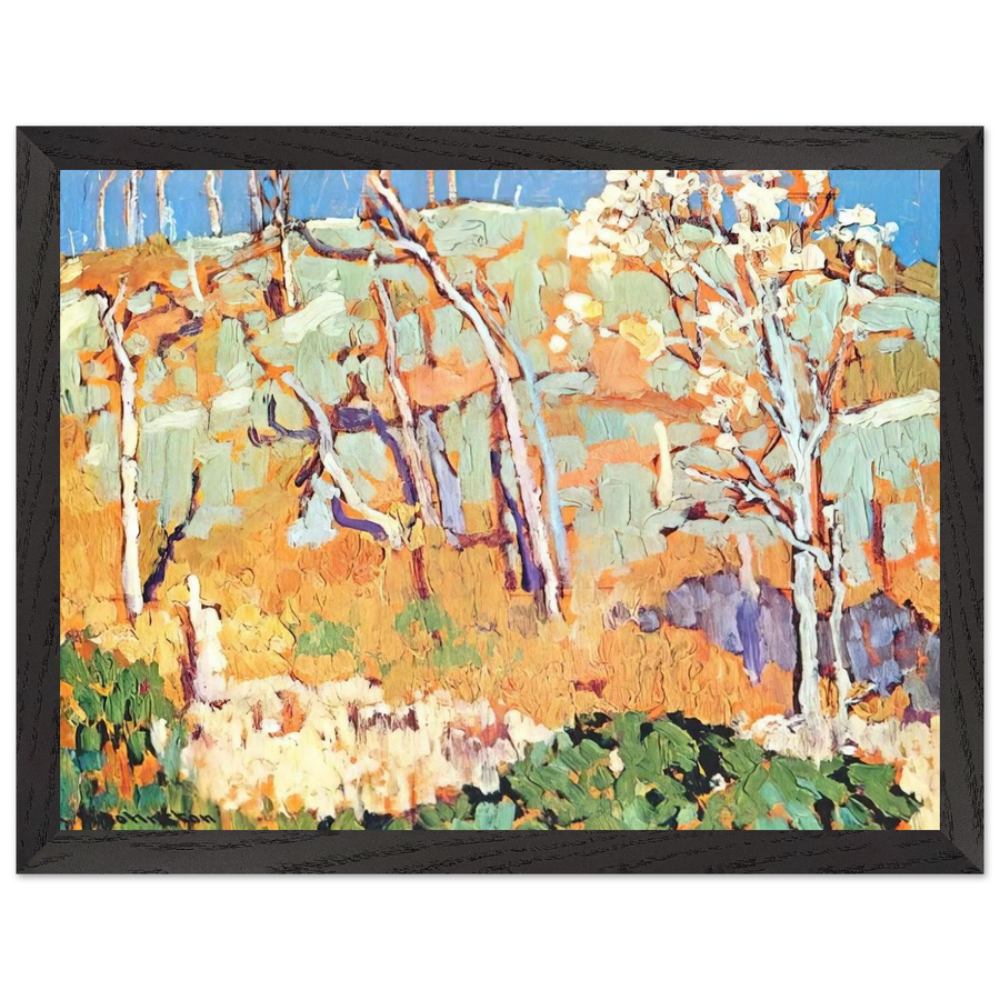 Patterned Hillside - 1918 by Frank Johnston — Framed art print at Zephyeer