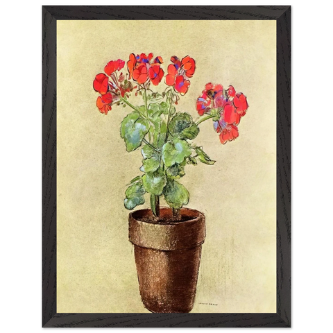 GERANIUMS 1902 by Odilon Redon — Framed art print at Zephyeer
