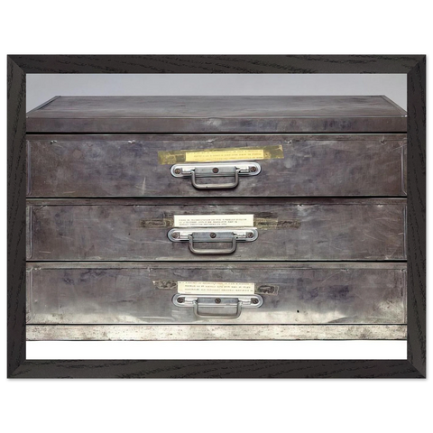 ATTEMPT AT RECREATION THREE DRAWERS 1971 by Christian Boltanski — Framed art print at Zephyeer