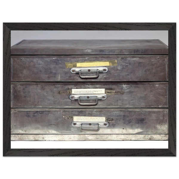 ATTEMPT AT RECREATION THREE DRAWERS 1971 by Christian Boltanski — Framed art print at Zephyeer