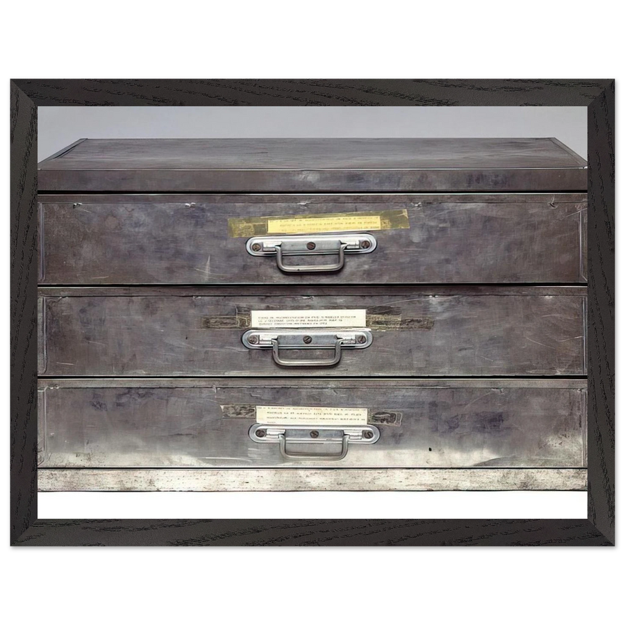 ATTEMPT AT RECREATION THREE DRAWERS 1971 by Christian Boltanski — Framed art print at Zephyeer