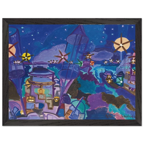 ManÅ"uvres de nuit - 1958 by Charles Lapicque — Framed art print at Zephyeer