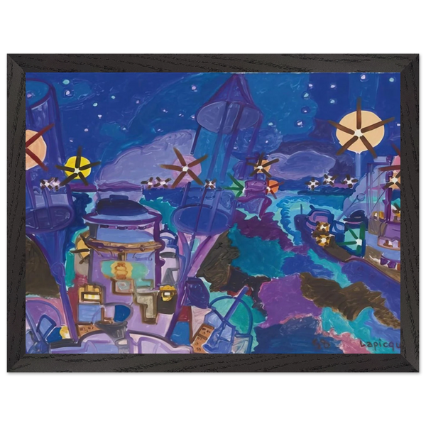 ManÅ"uvres de nuit - 1958 by Charles Lapicque — Framed art print at Zephyeer