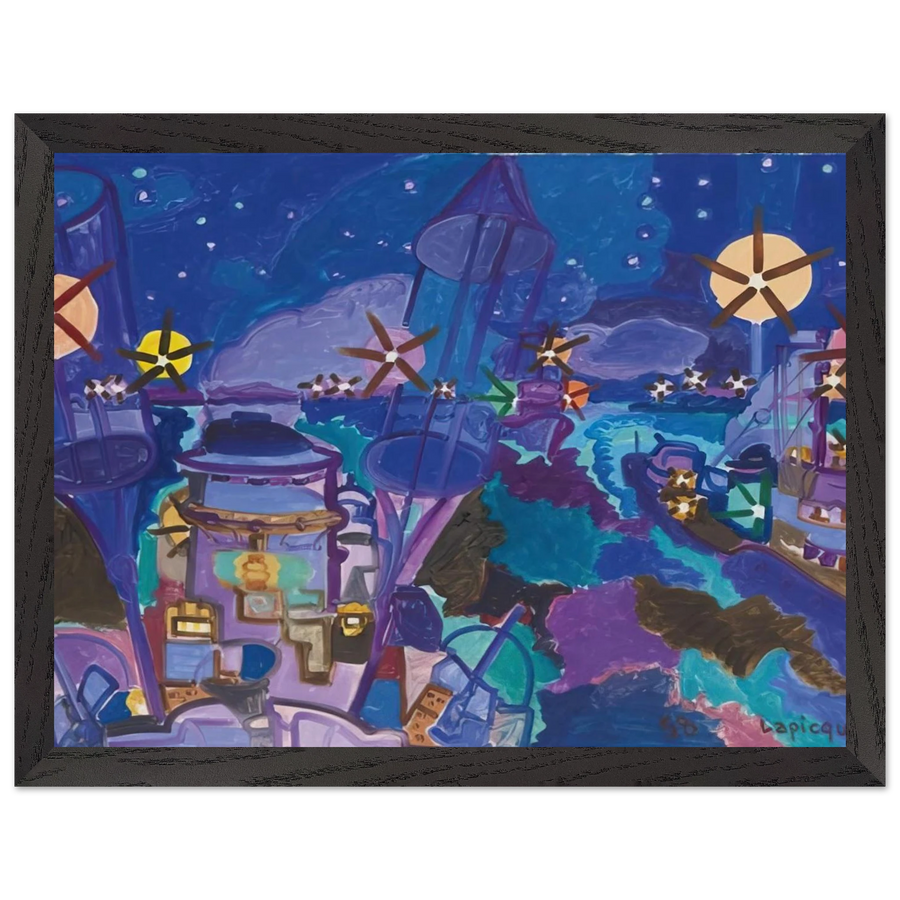 ManÅ"uvres de nuit - 1958 by Charles Lapicque — Framed art print at Zephyeer