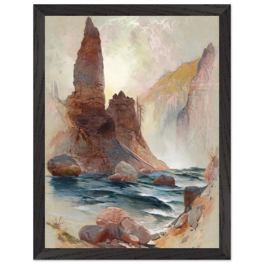 Tower Falls, Yellowstone by Thomas Moran — Framed art print at Zephyeer