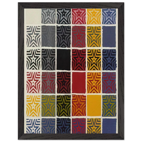 Stars 5 Pointed by Sol LeWitt — Framed art print at Zephyeer