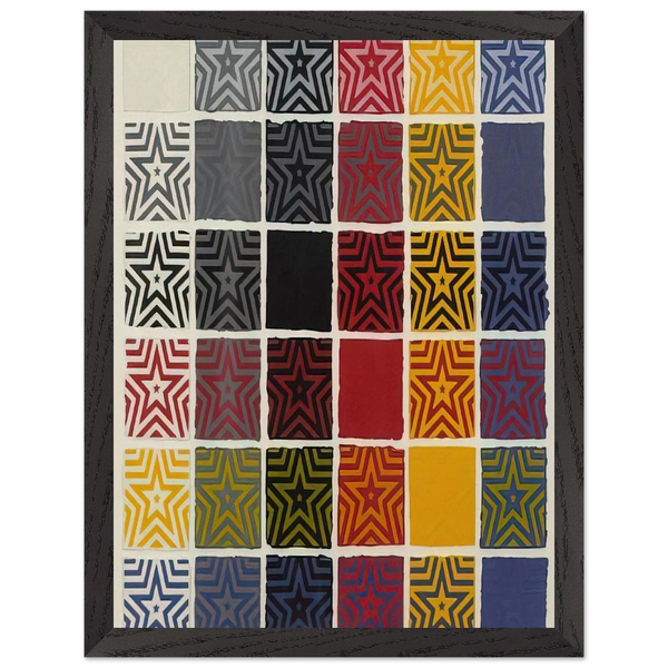 Stars 5 Pointed by Sol LeWitt — Framed art print at Zephyeer