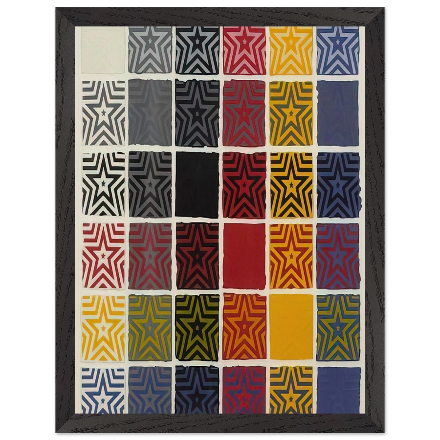 Stars 5 Pointed by Sol LeWitt — Framed art print at Zephyeer