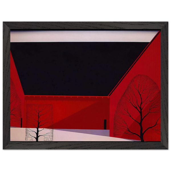 Western Barns by Eyvind Earle — Framed art print at Zephyeer