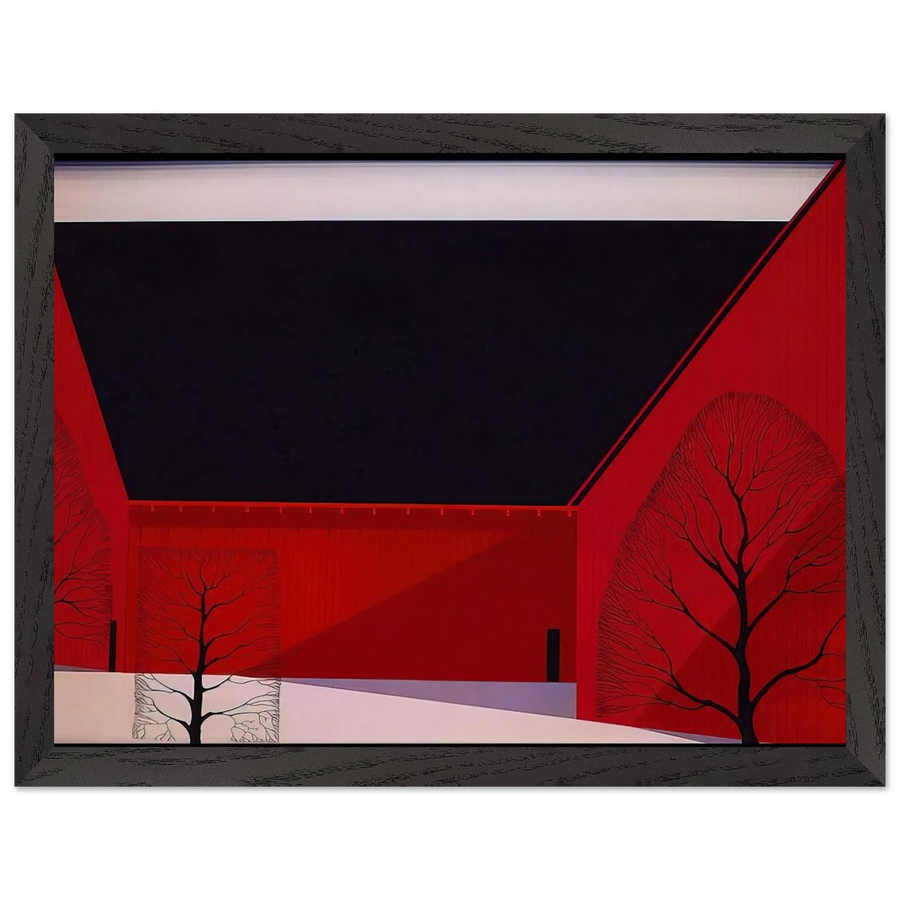 Western Barns by Eyvind Earle — Framed art print at Zephyeer